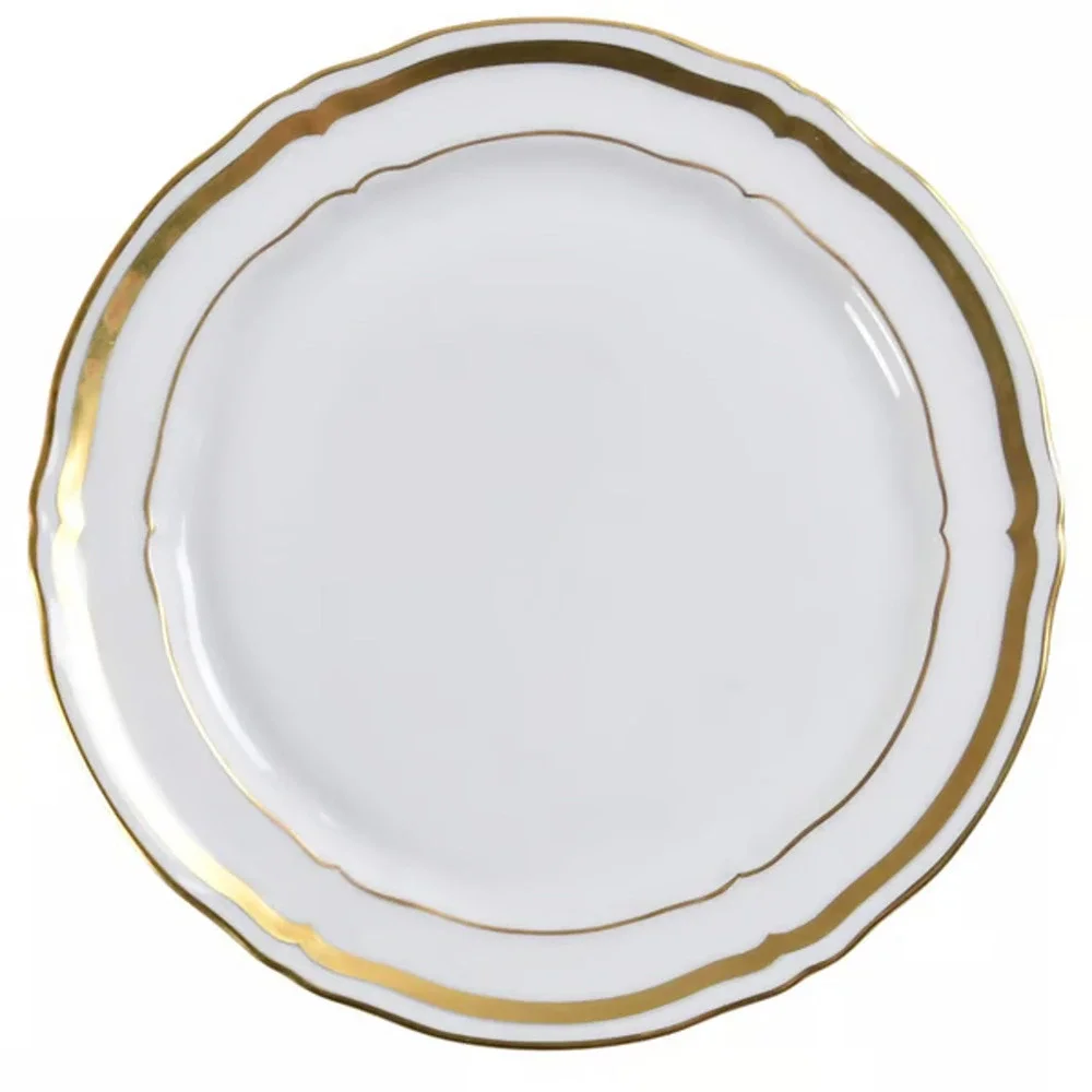 👑 Raynaud Limoges Marie Antoinette Gold White 5 Pc Place Setting France